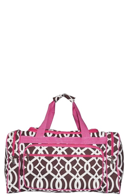 Printed Duffle Bag-BIQ420/BR