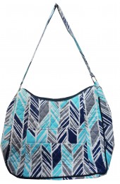 Small Quilted Tote Bag-MNU595/NAVY