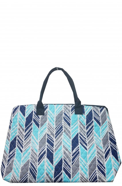Large Quilted Tote Bag-MNU3907/NAVY
