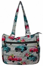 Small Quilted Tote Bag-TUK594/GY