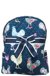 Quilted Backpack-ROH2828/NAVY