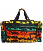 Printed Duffle Bag-JJS423/BK