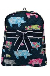 Quilted Backpack-PIF2828/NAVY