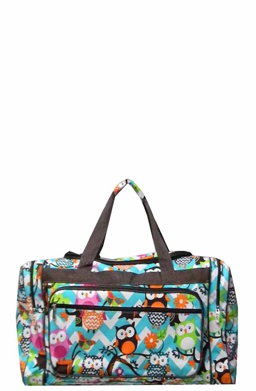 Printed Duffle Bag-AQL417/BR