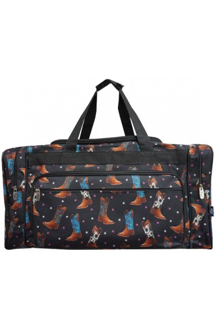 Printed Duffle Bag-BFT423/BK