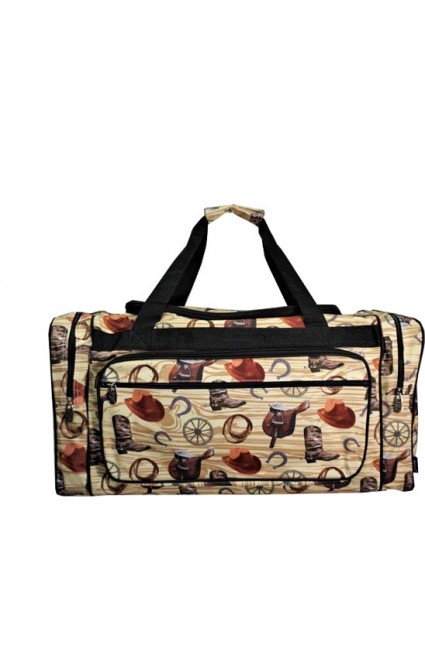 Printed Duffle Bag-CBO420/BK