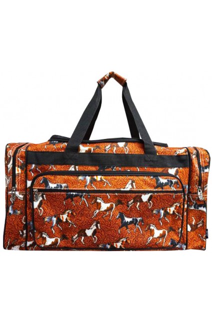 Printed Duffle Bag-CHW423/BK