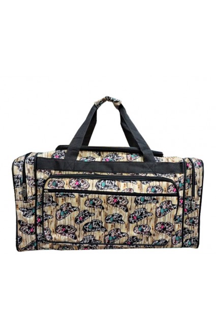 Printed Duffle Bag-COWH420/BK